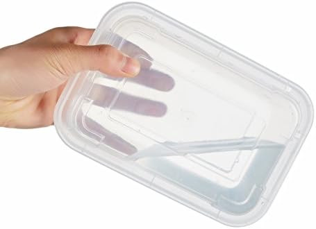 Nutribox [40 Pack Pack] תא אחד יחיד אחד 24 גרם ארוחה הכנה מכולות אחסון מזון מפלסטיק - BPA קופסת בנטו ארוחת צהריים חינם לשימוש